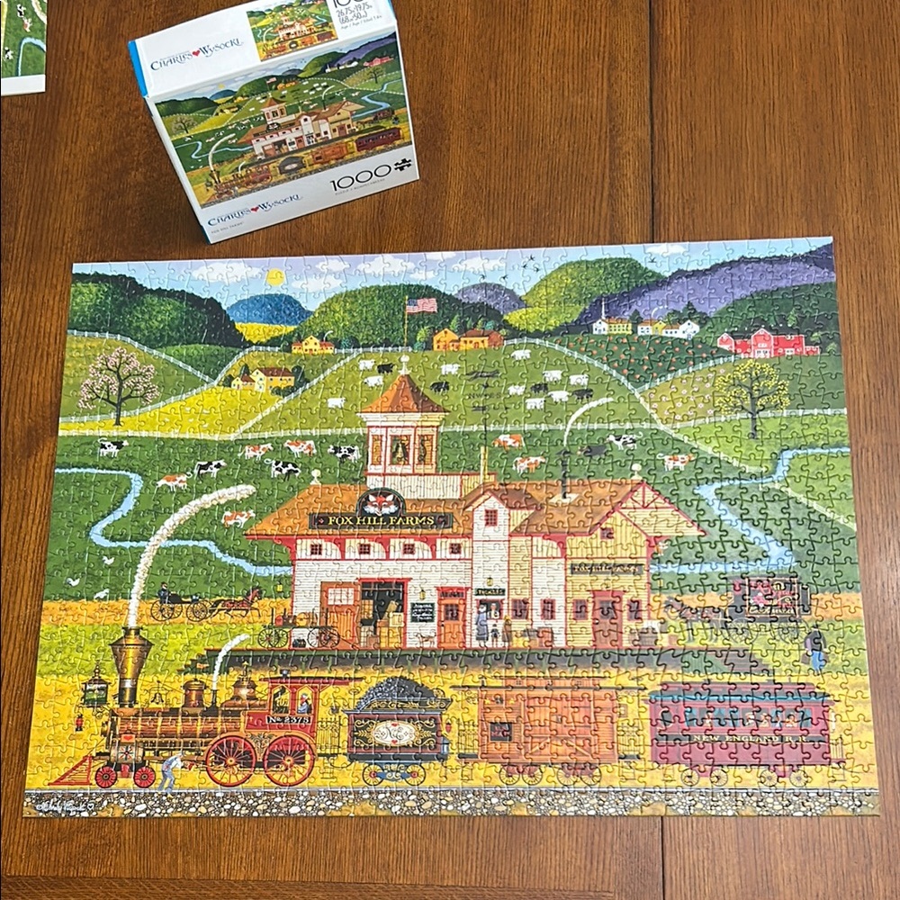 Charles Wysocki 1000 Piece Puzzle Fox Hill Farms